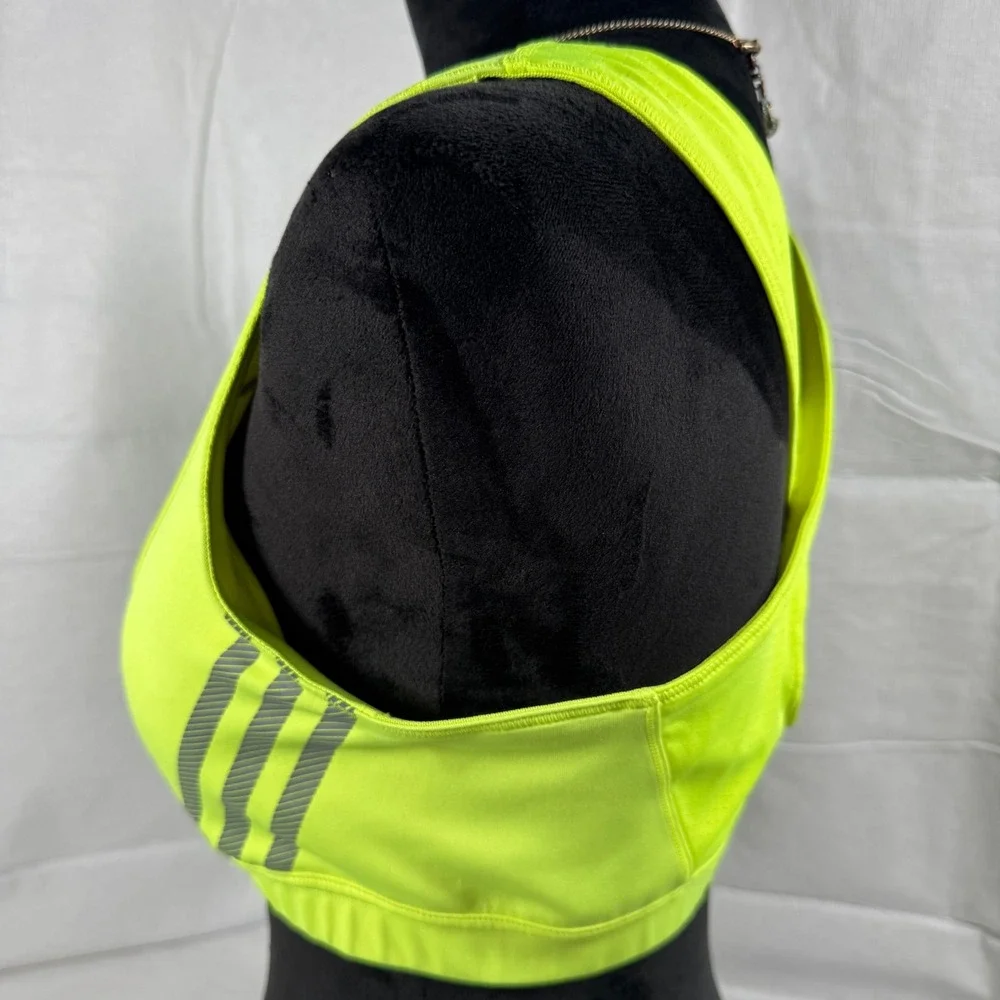 Adidas Womens Climacool Sports Bra Neon Yellow Green G68399 Size Large